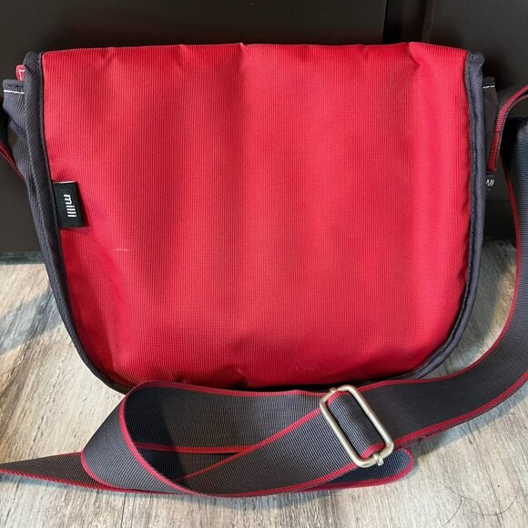 Sherpani Milli Nylon Crossbody Bag Mini-Messenger, Red and Black - Picture 2 of 12